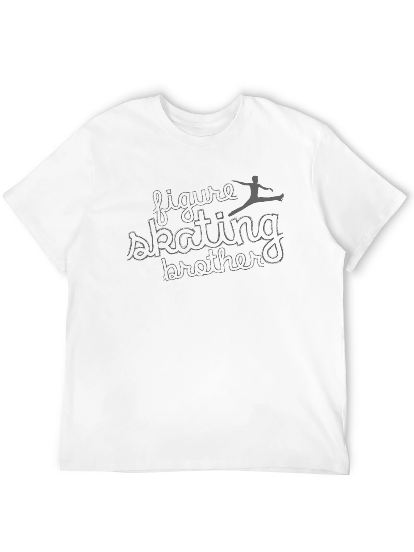 Figure Skating Brother Black Graphic Tee