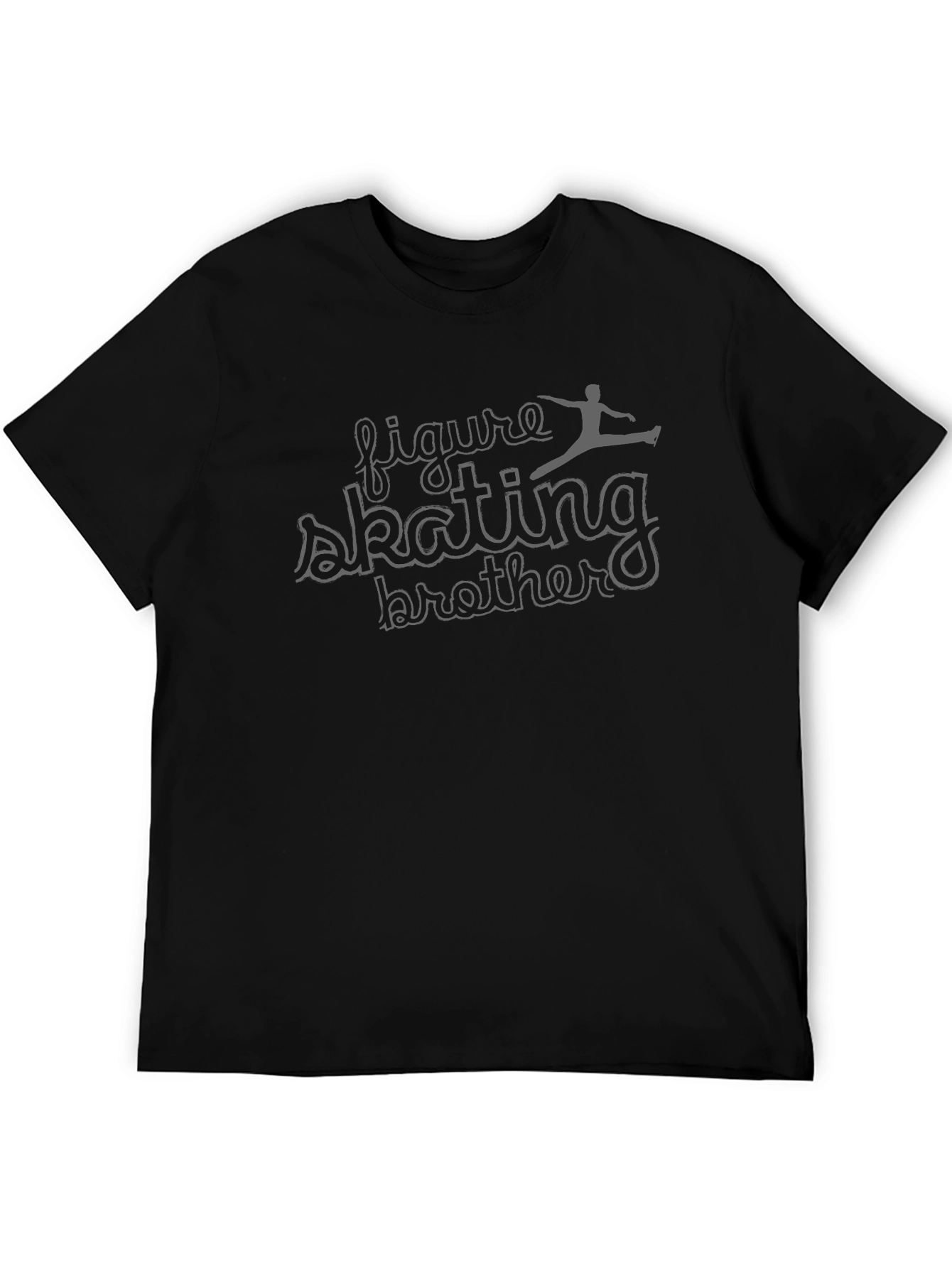 Figure Skating Brother Black Graphic Tee