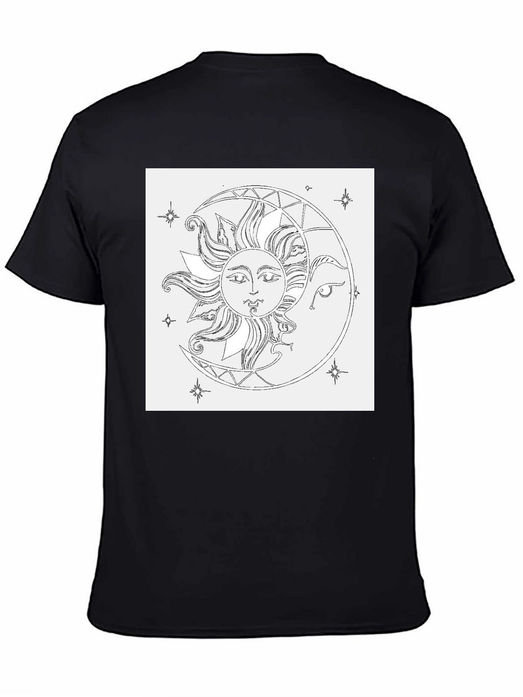 Sun & Moon Graphic Black T-Shirt