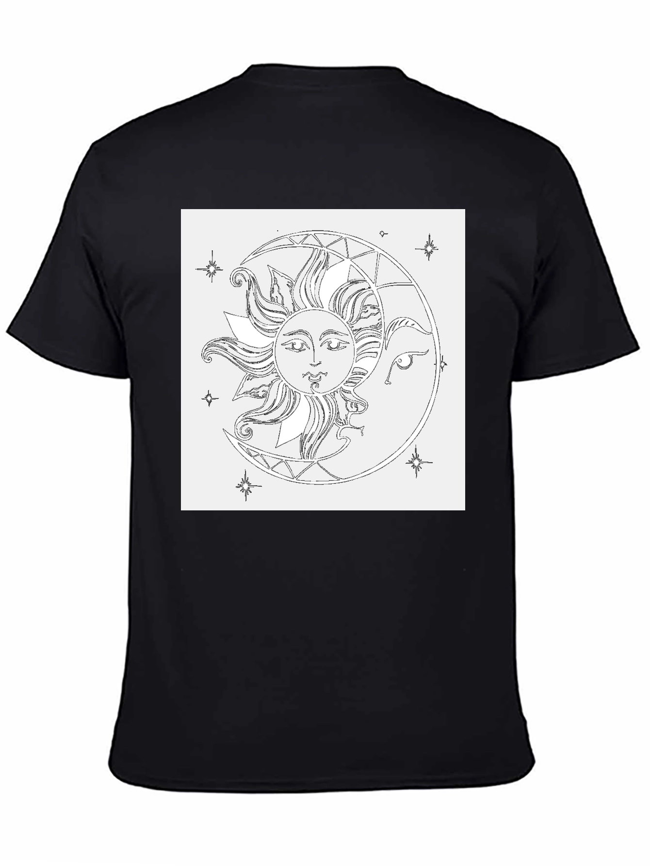 Sun & Moon Graphic Black T-Shirt