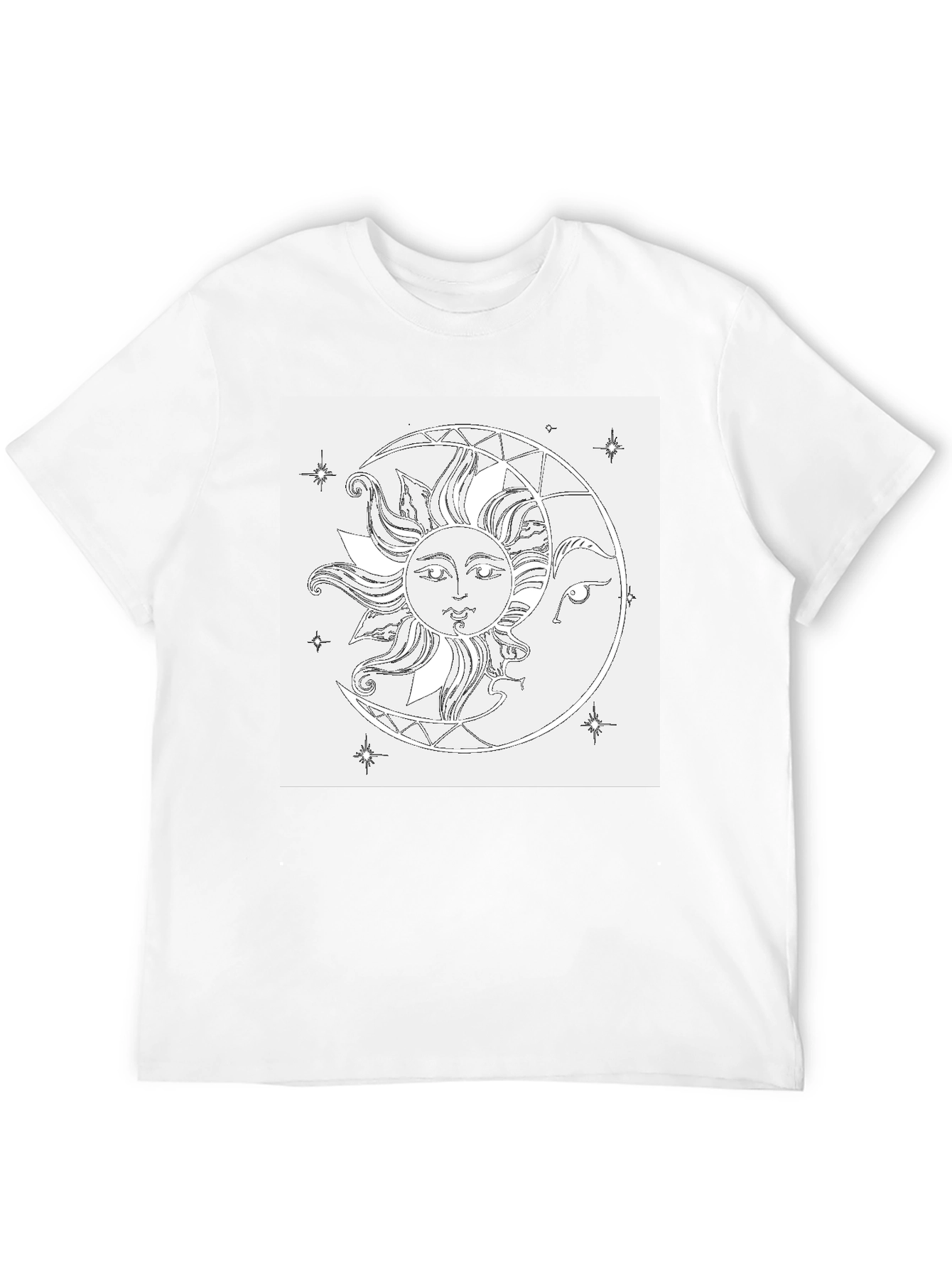 Sun & Moon Graphic Black T-Shirt
