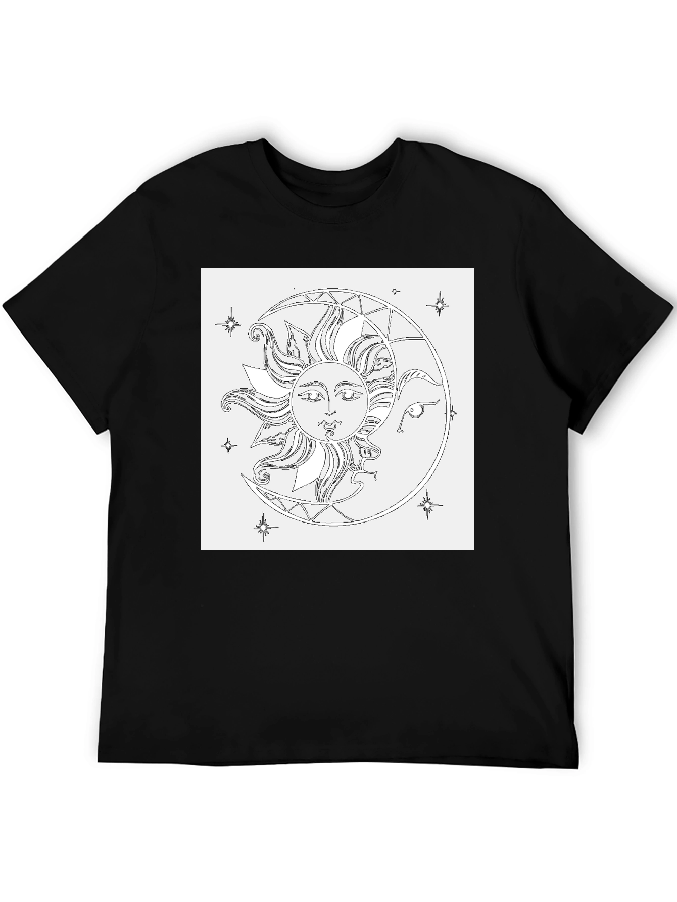 Sun & Moon Graphic Black T-Shirt