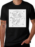 Sun & Moon Graphic Black T-Shirt