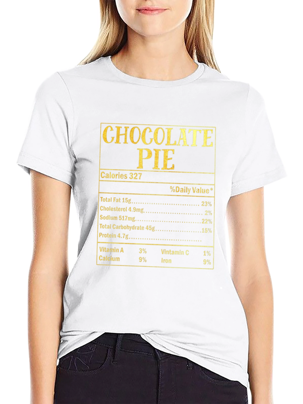 Chocolate Pie Nutrition Facts T-Shirt