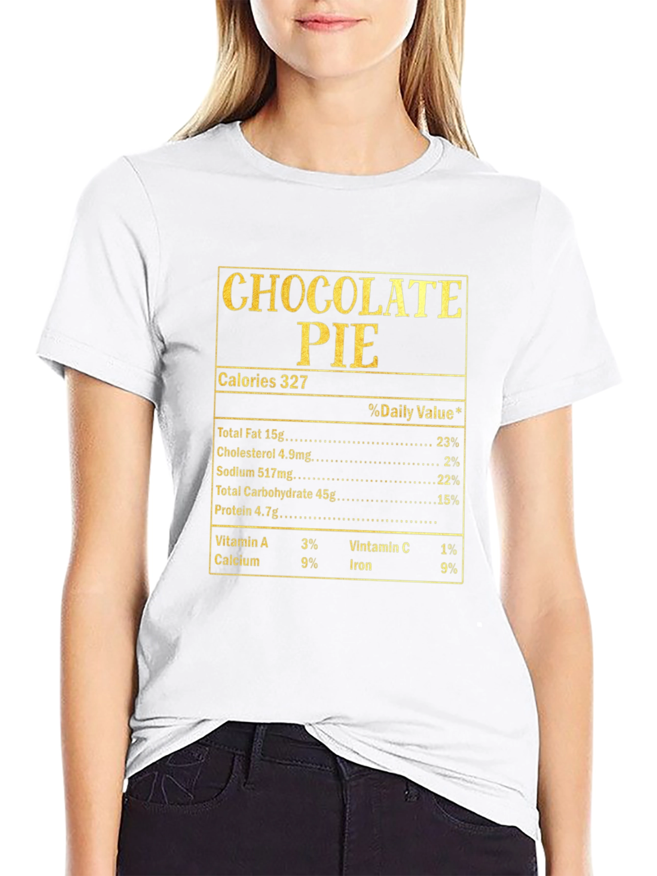 Chocolate Pie Nutrition Facts T-Shirt