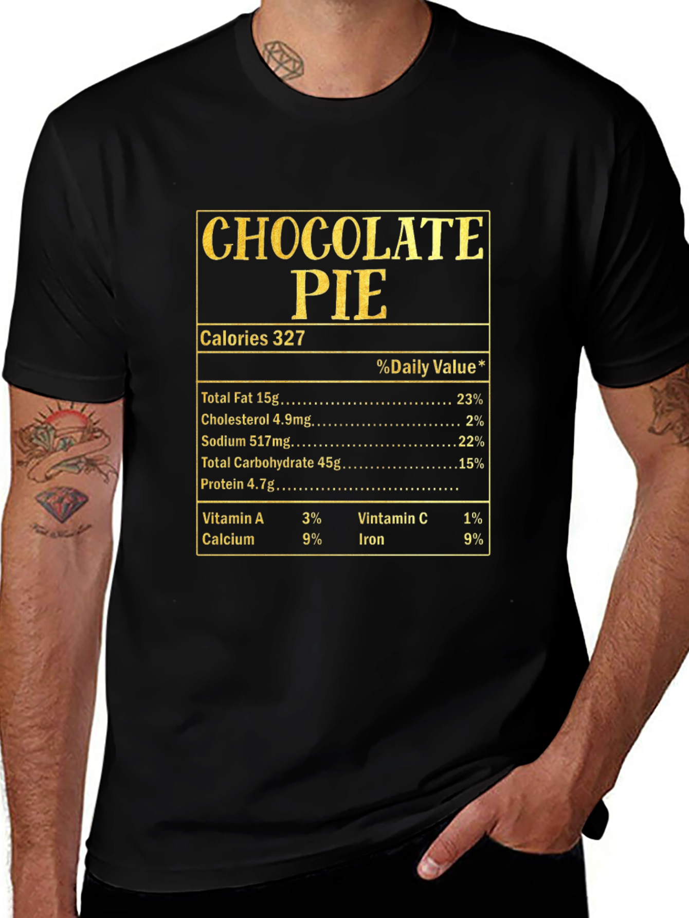 Chocolate Pie Nutrition Facts T-Shirt