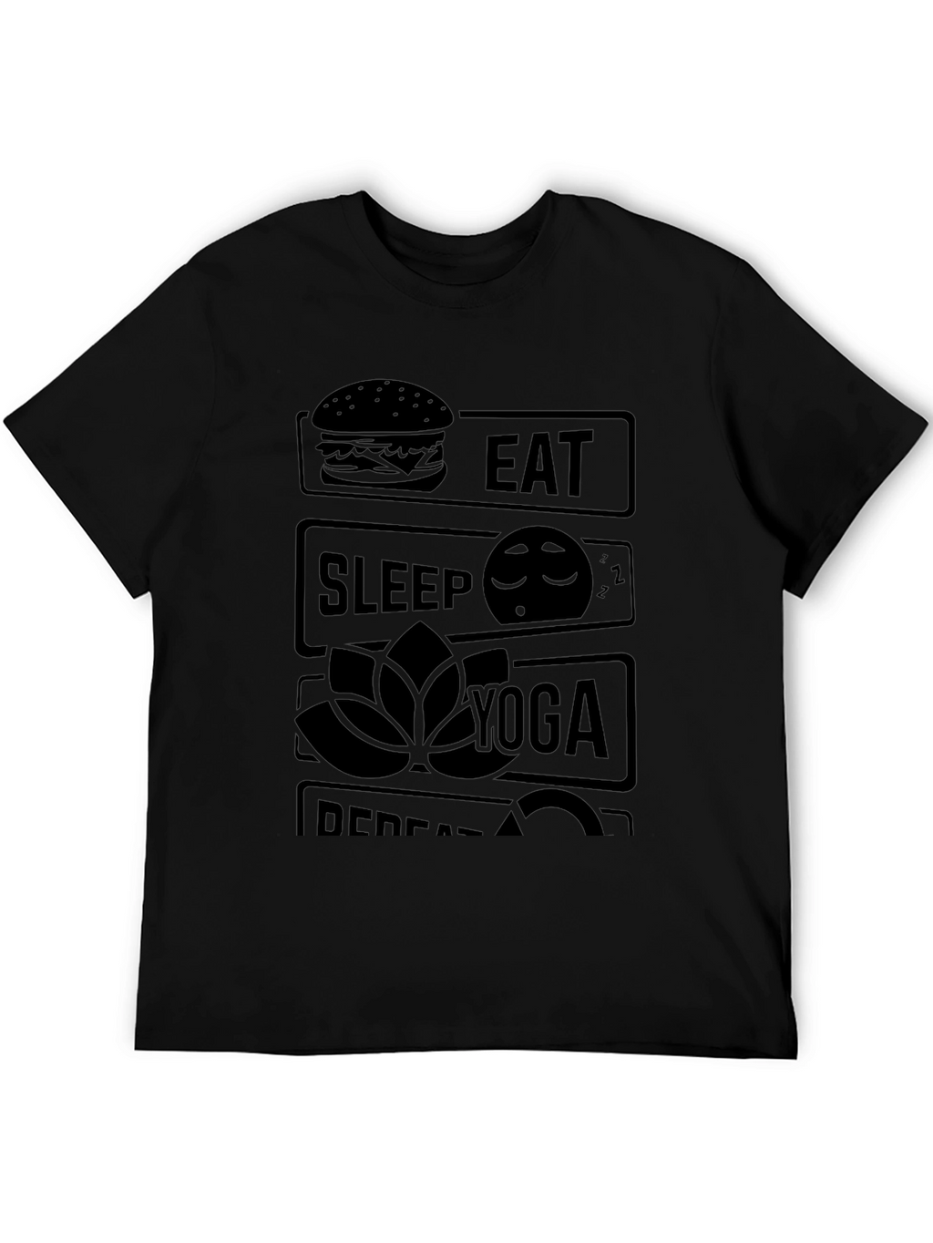 Eat Sleep Yoga Repeat Graphic T-Shirt