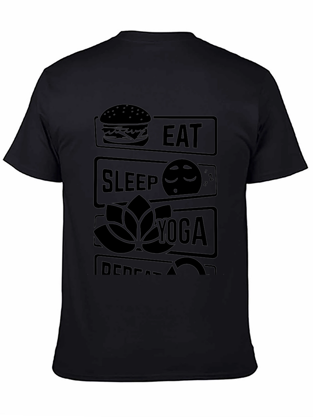 Eat Sleep Yoga Repeat Graphic T-Shirt