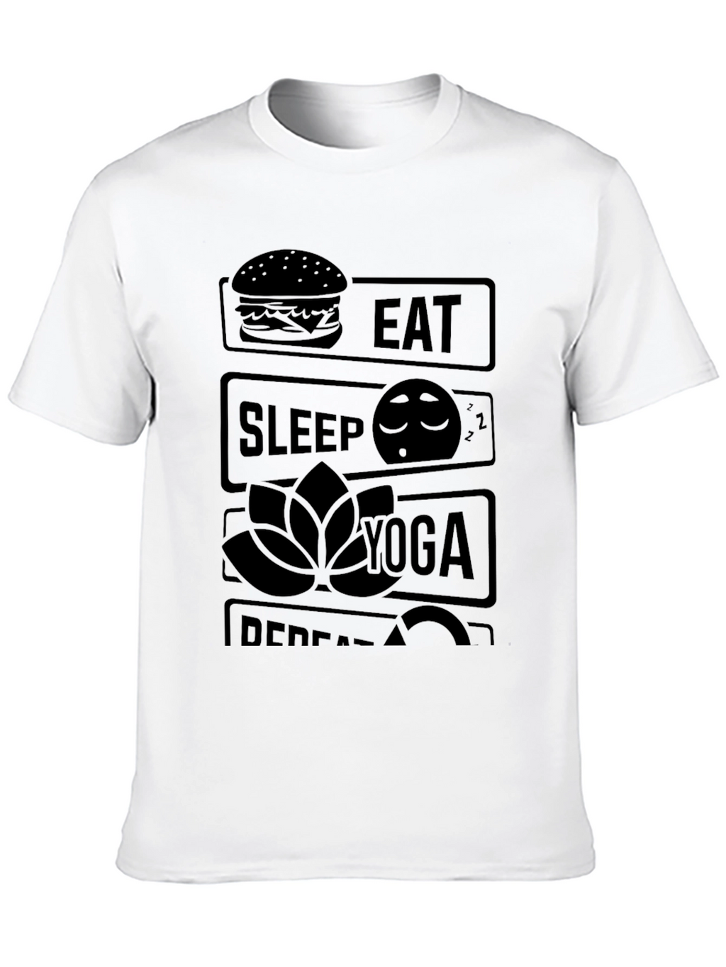 Eat Sleep Yoga Repeat Graphic T-Shirt