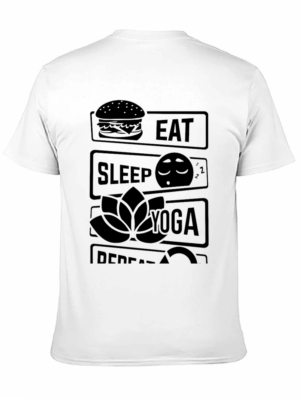 Eat Sleep Yoga Repeat Graphic T-Shirt