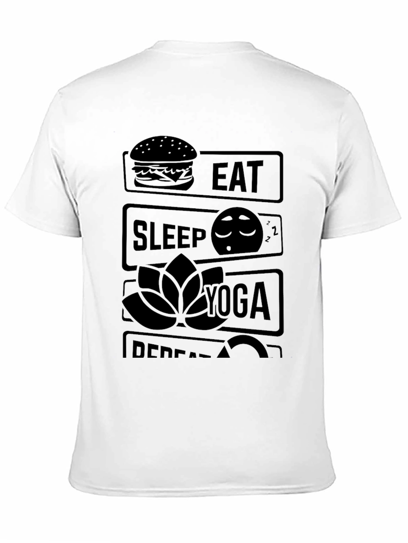 Eat Sleep Yoga Repeat Graphic T-Shirt