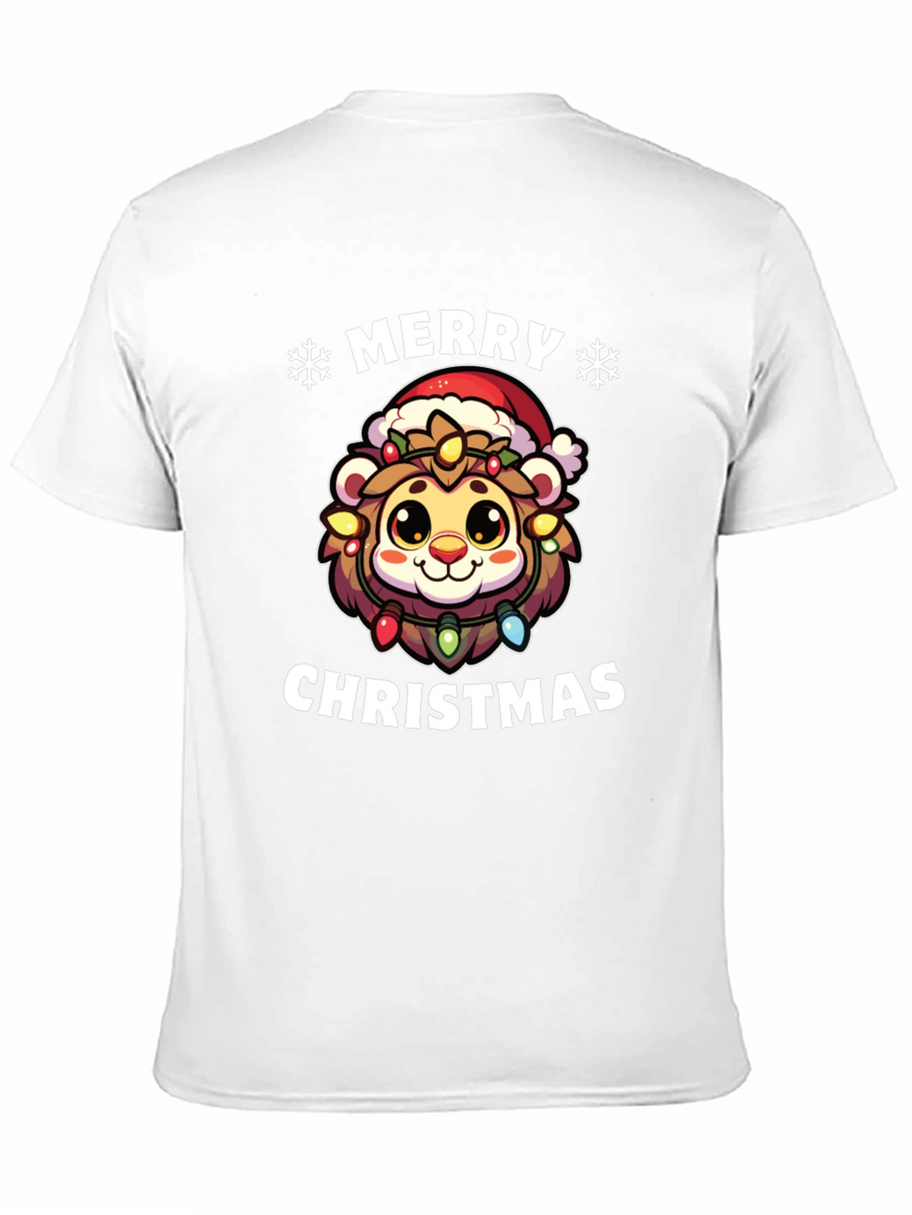 Merry Christmas Lion Graphic T-Shirt