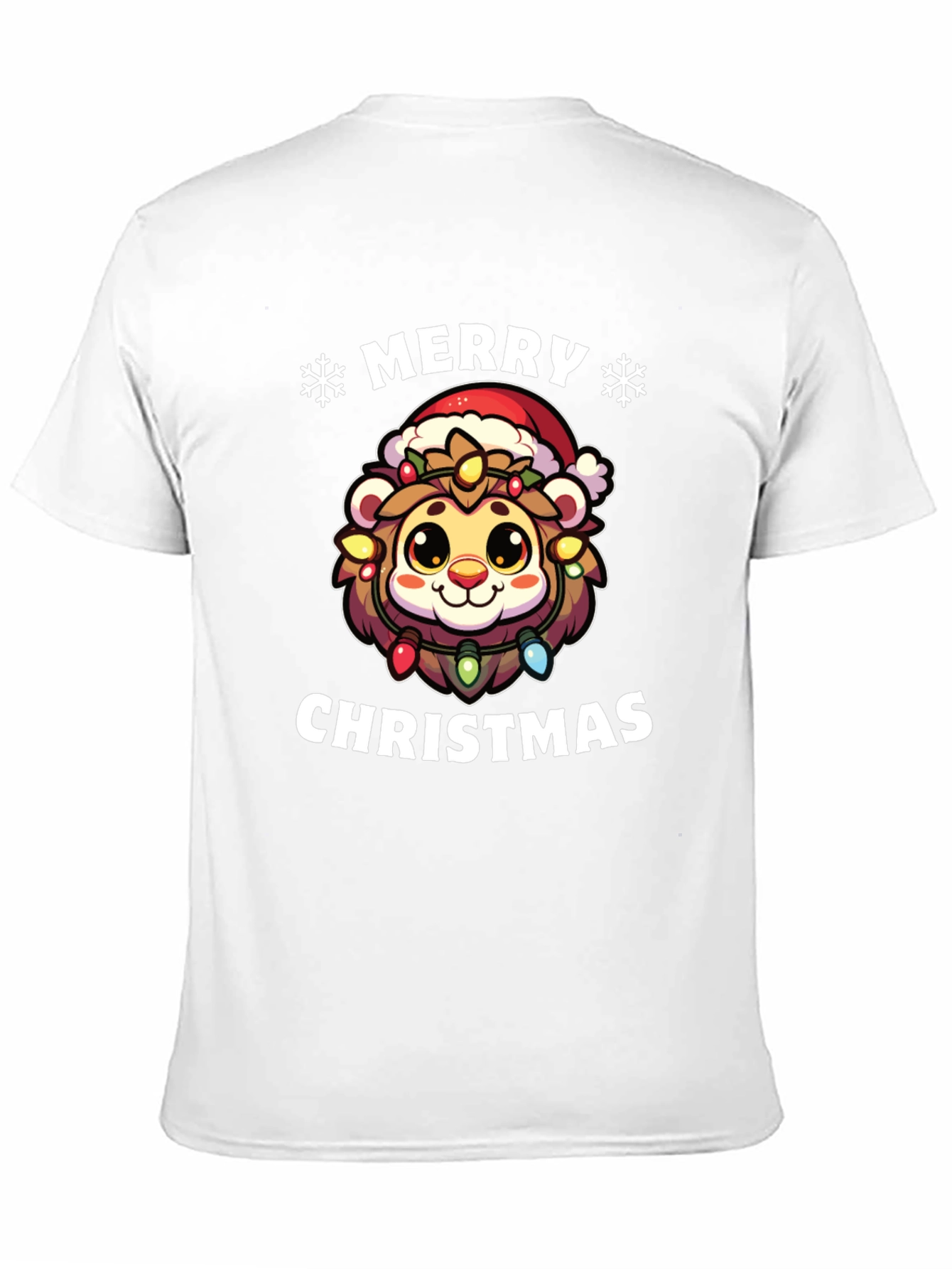 Merry Christmas Lion Graphic T-Shirt
