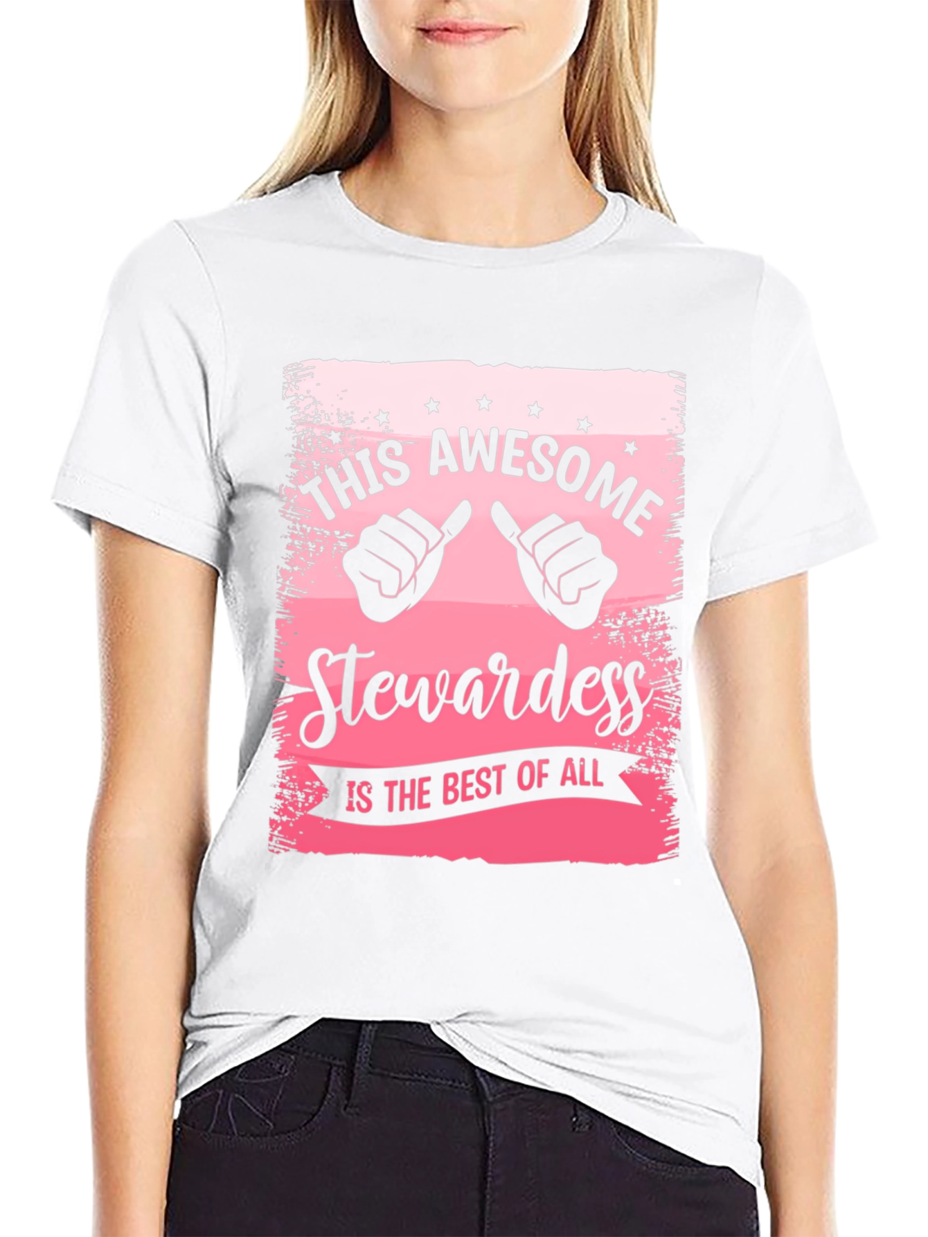 Awesome Stewardess T-Shirt - Flight Attendant Gift