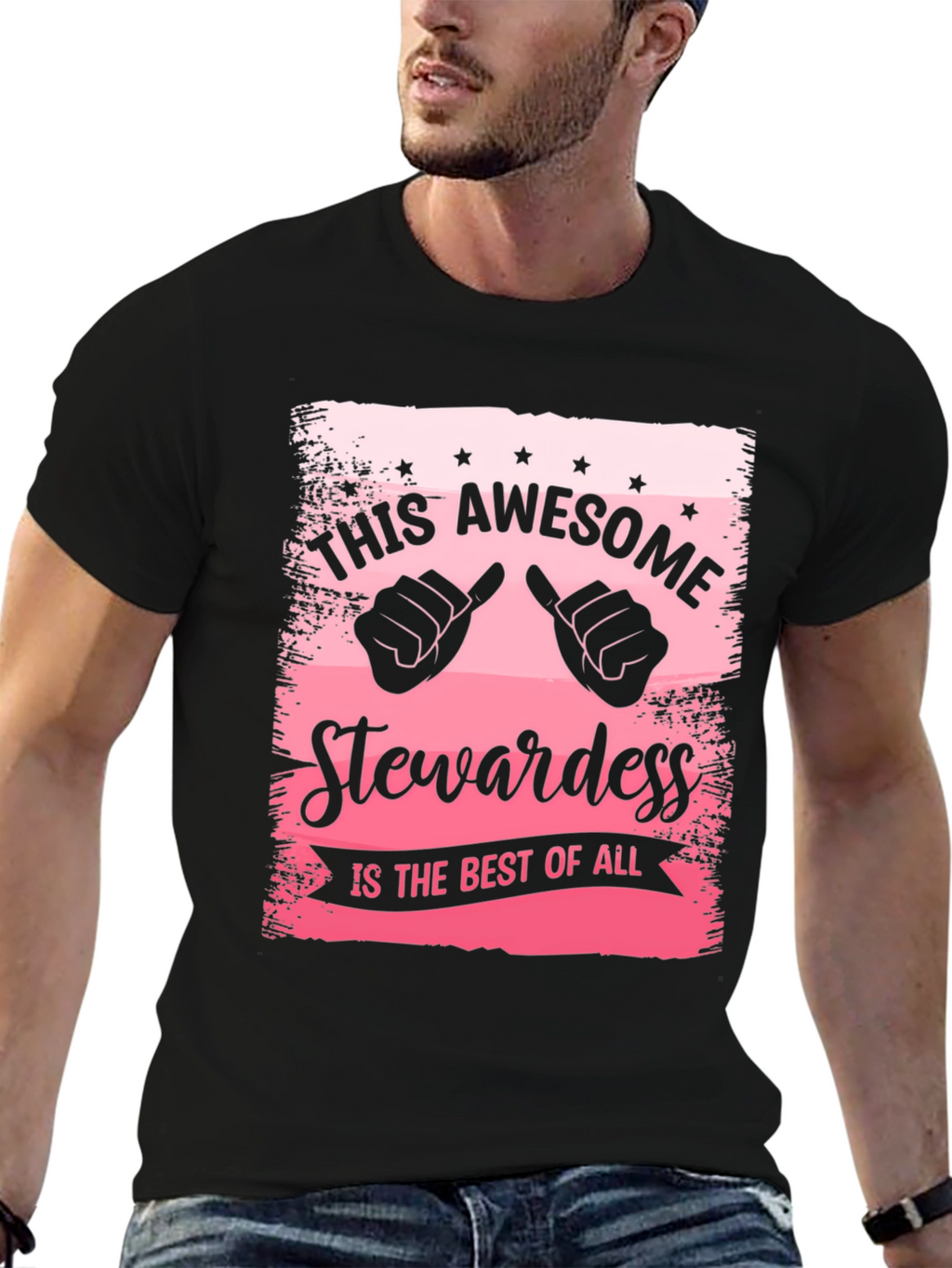 Awesome Stewardess T-Shirt - Flight Attendant Gift