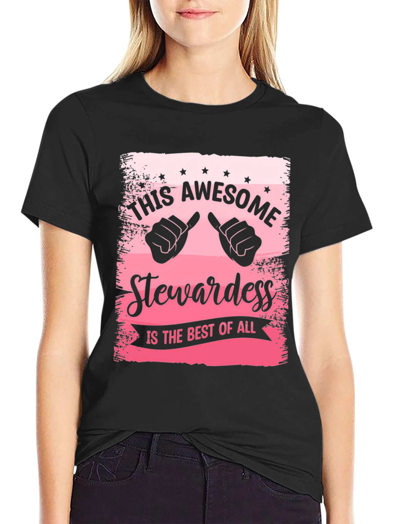 Awesome Stewardess T-Shirt - Flight Attendant Gift