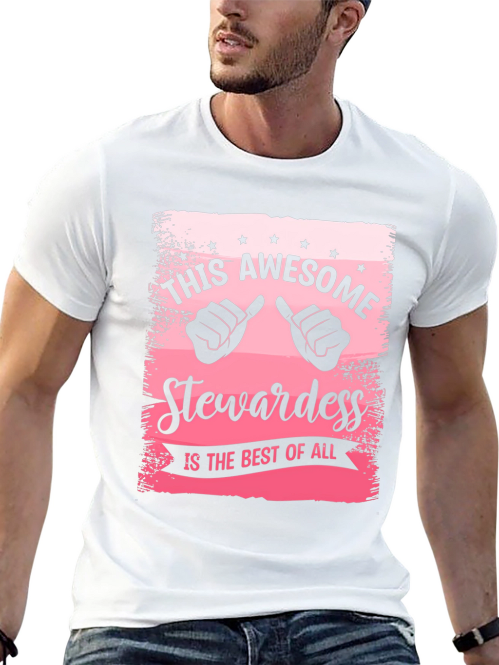 Awesome Stewardess T-Shirt - Flight Attendant Gift