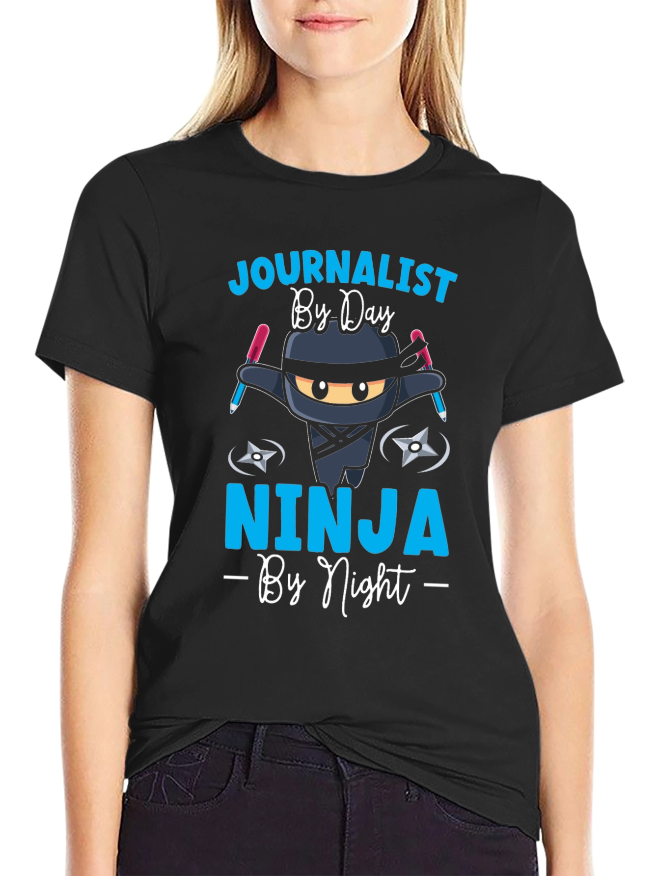 Journalist Ninja T-Shirt - By Day By Night!