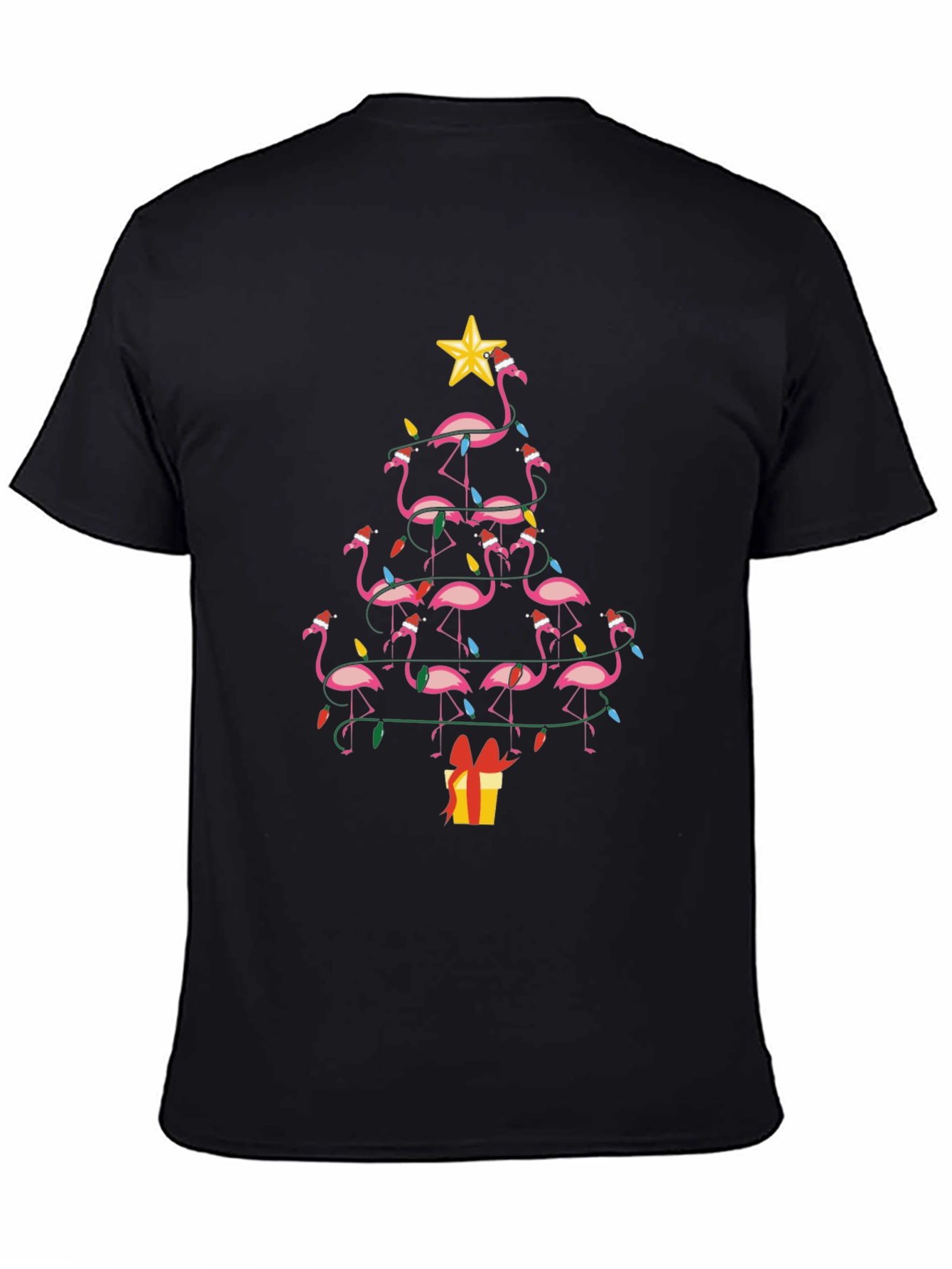 Festive Flamingo Christmas Tree T-Shirt