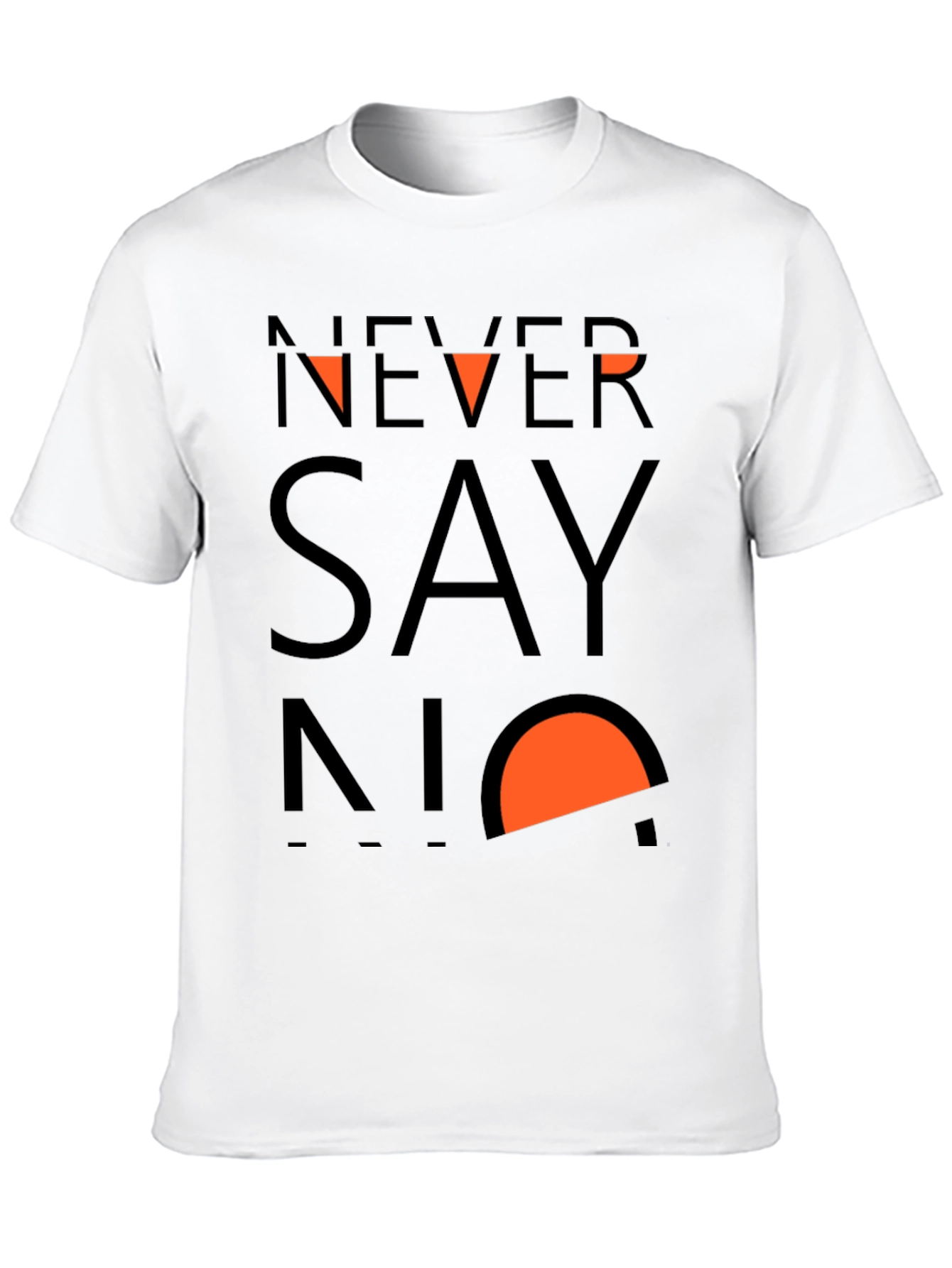 Never Say No Graphic Tee - Soft Black Cotton T-Shirt
