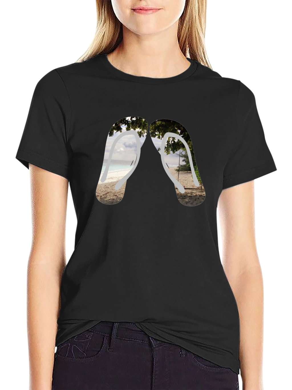 Beach Vibes Flip Flop Graphic Tee