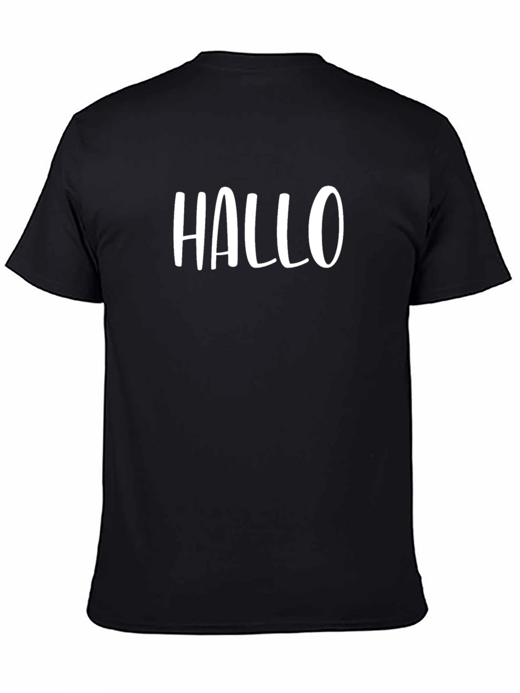 Hallo T-Shirt - Black Crew Neck Tee