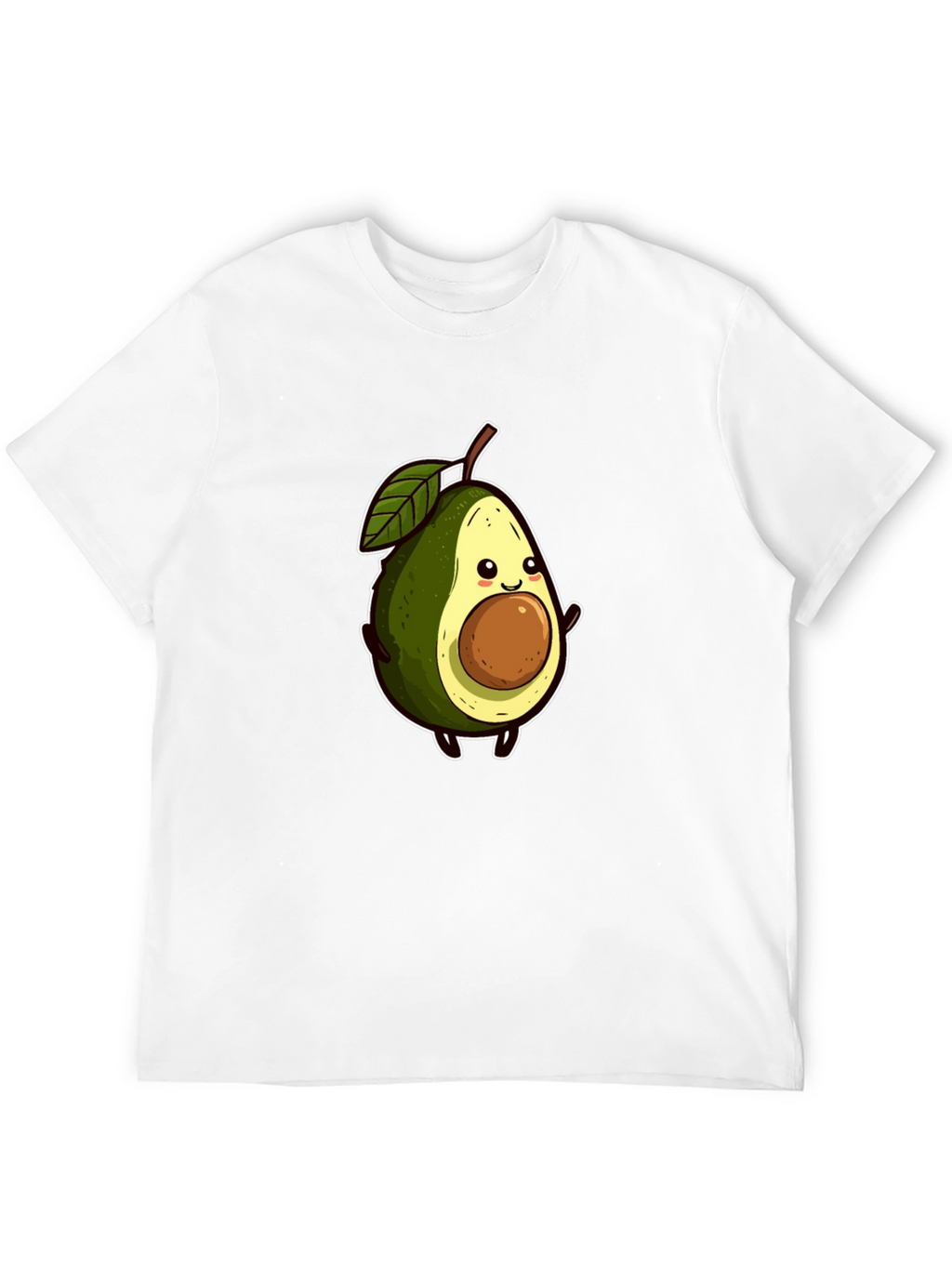 Cute Avocado Graphic Tee - Black