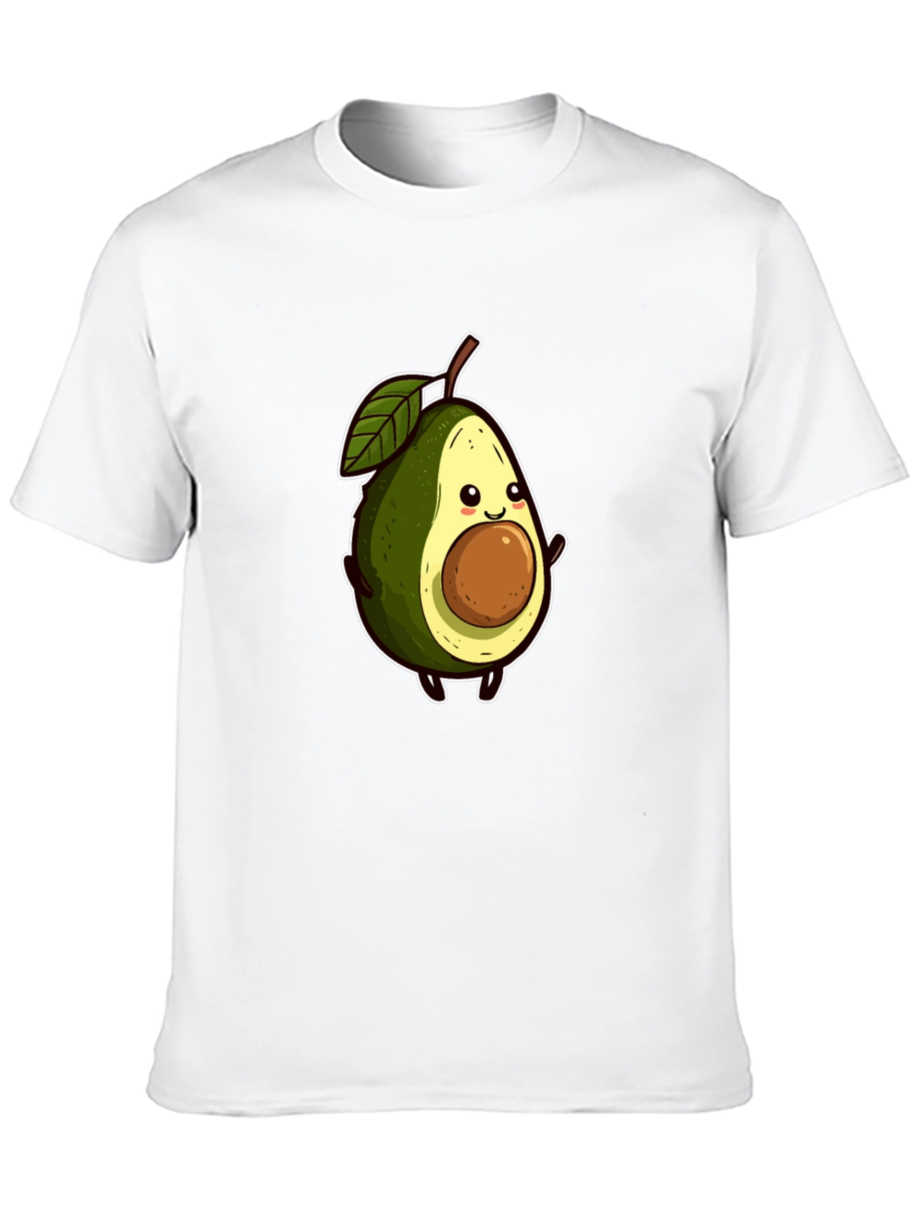 Cute Avocado Graphic Tee - Black