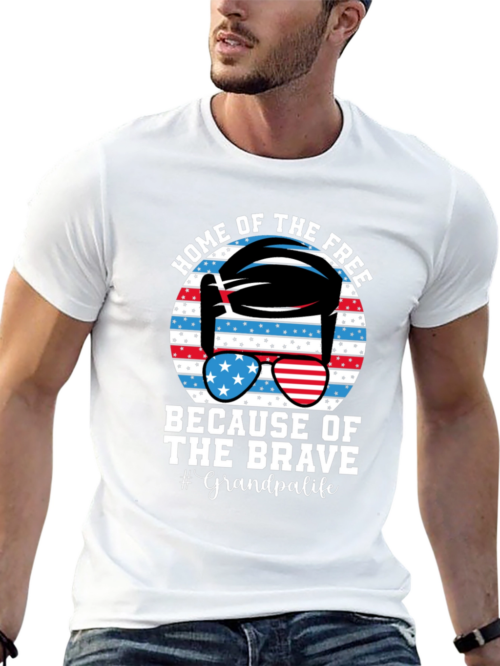 Home of the Free Grandpa T-Shirt