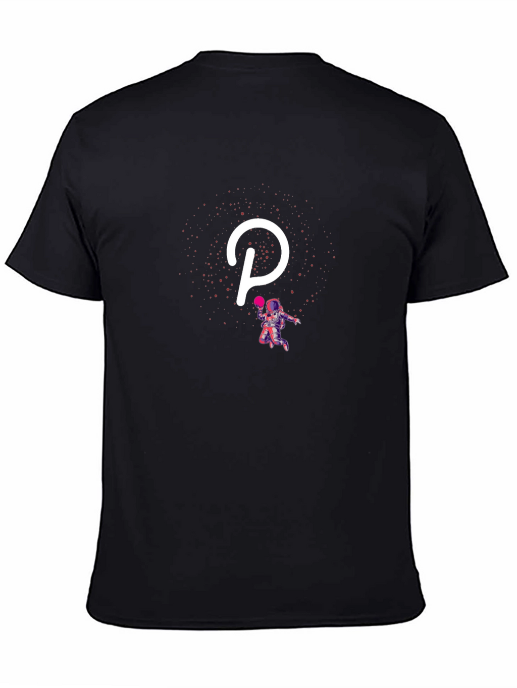 Polkadot Astronaut Black T-Shirt