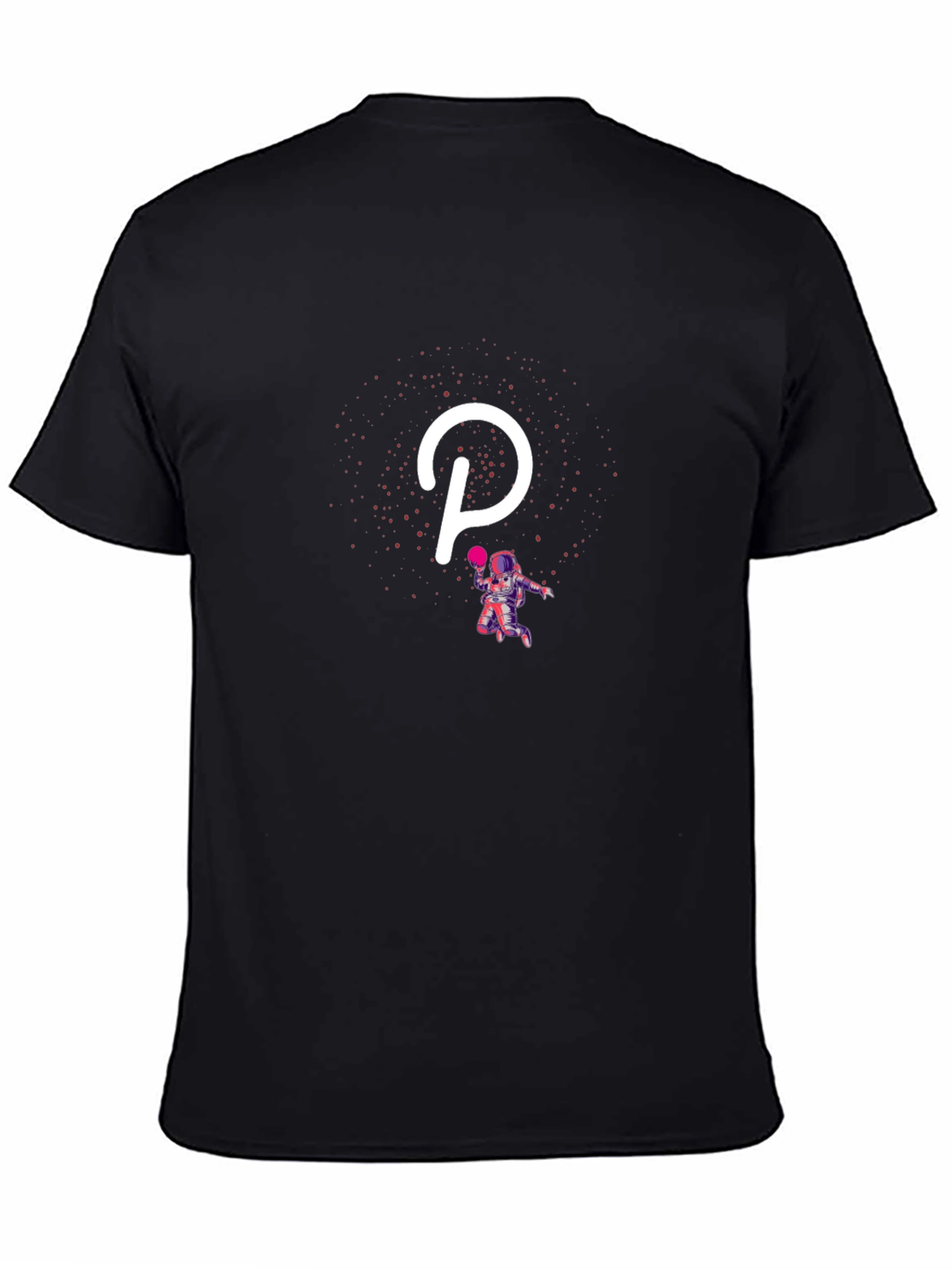 Polkadot Astronaut Black T-Shirt