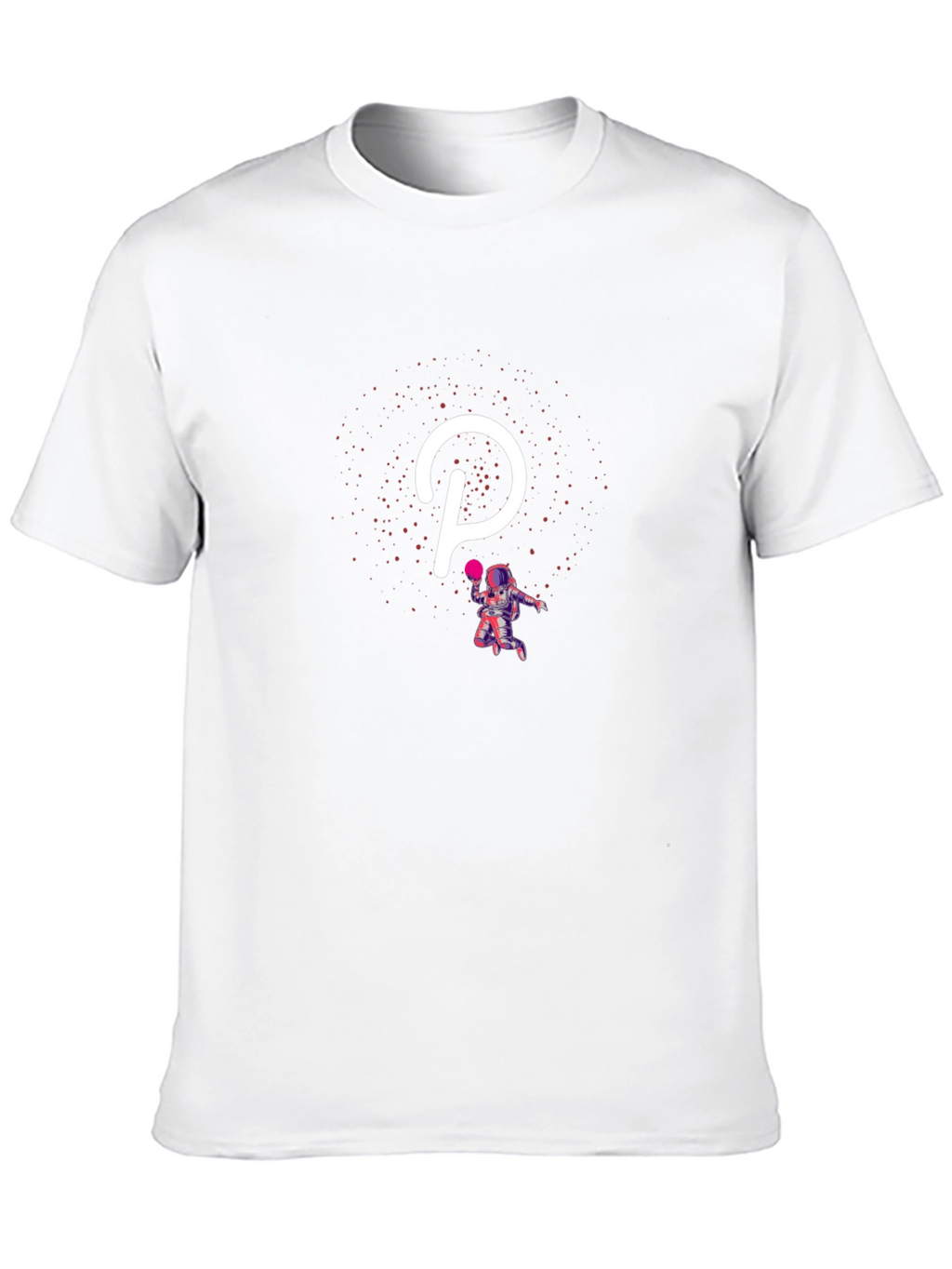 Polkadot Astronaut Black T-Shirt
