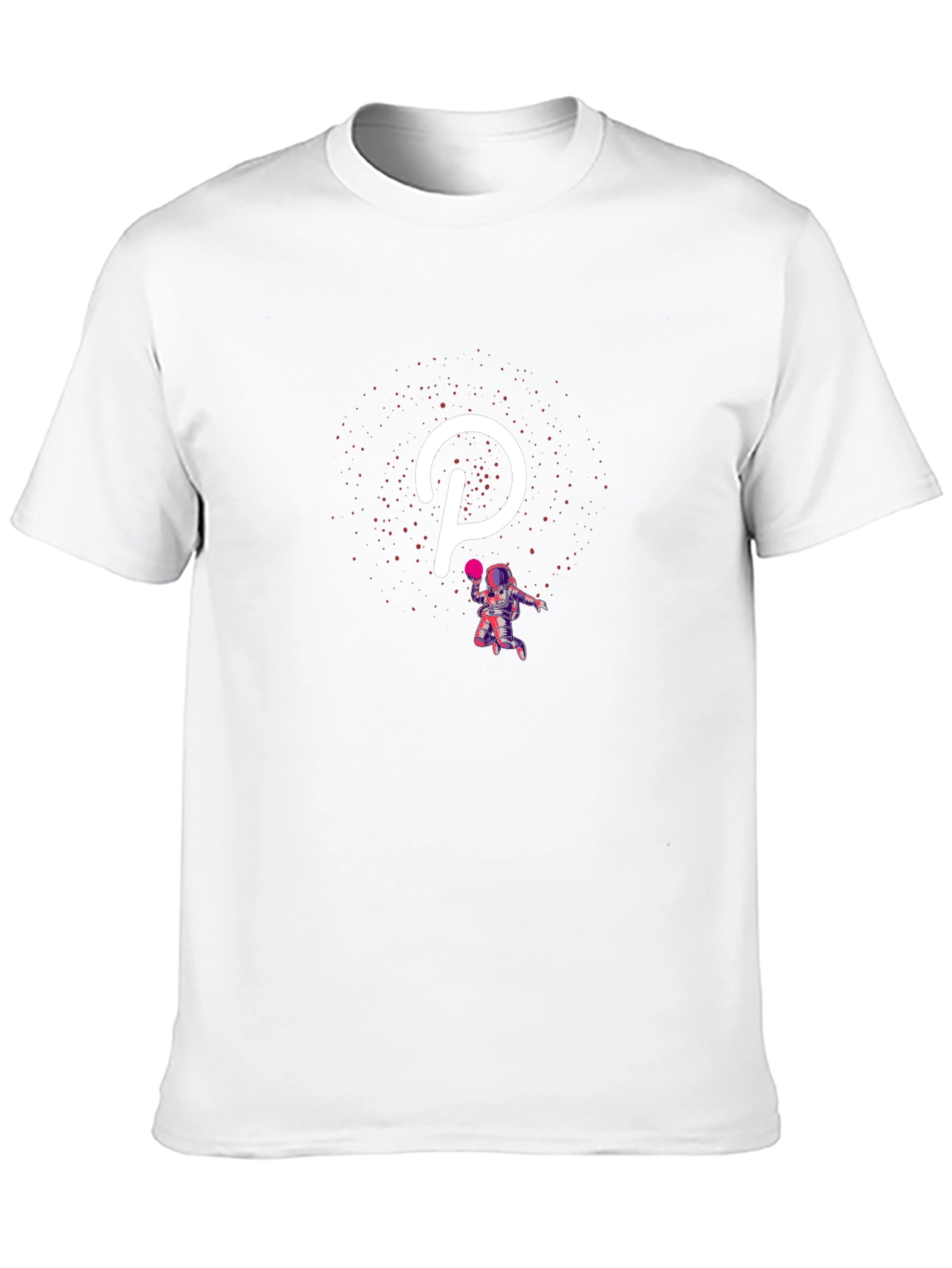 Polkadot Astronaut Black T-Shirt