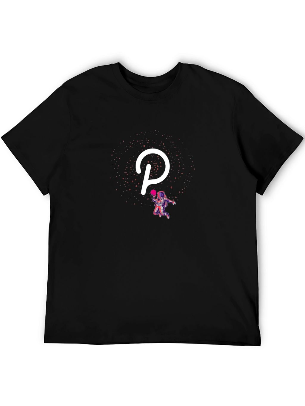Polkadot Astronaut Black T-Shirt