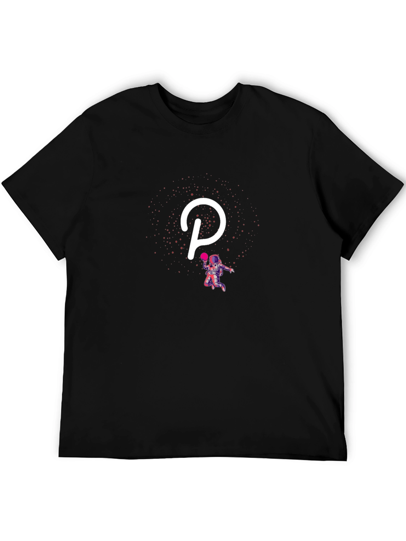 Polkadot Astronaut Black T-Shirt