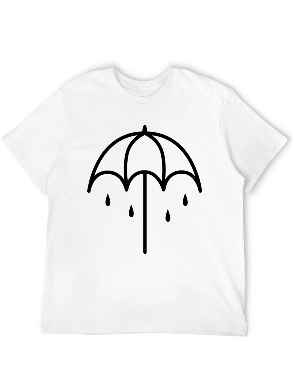 Umbrella Drip Graphic T-Shirt - Black