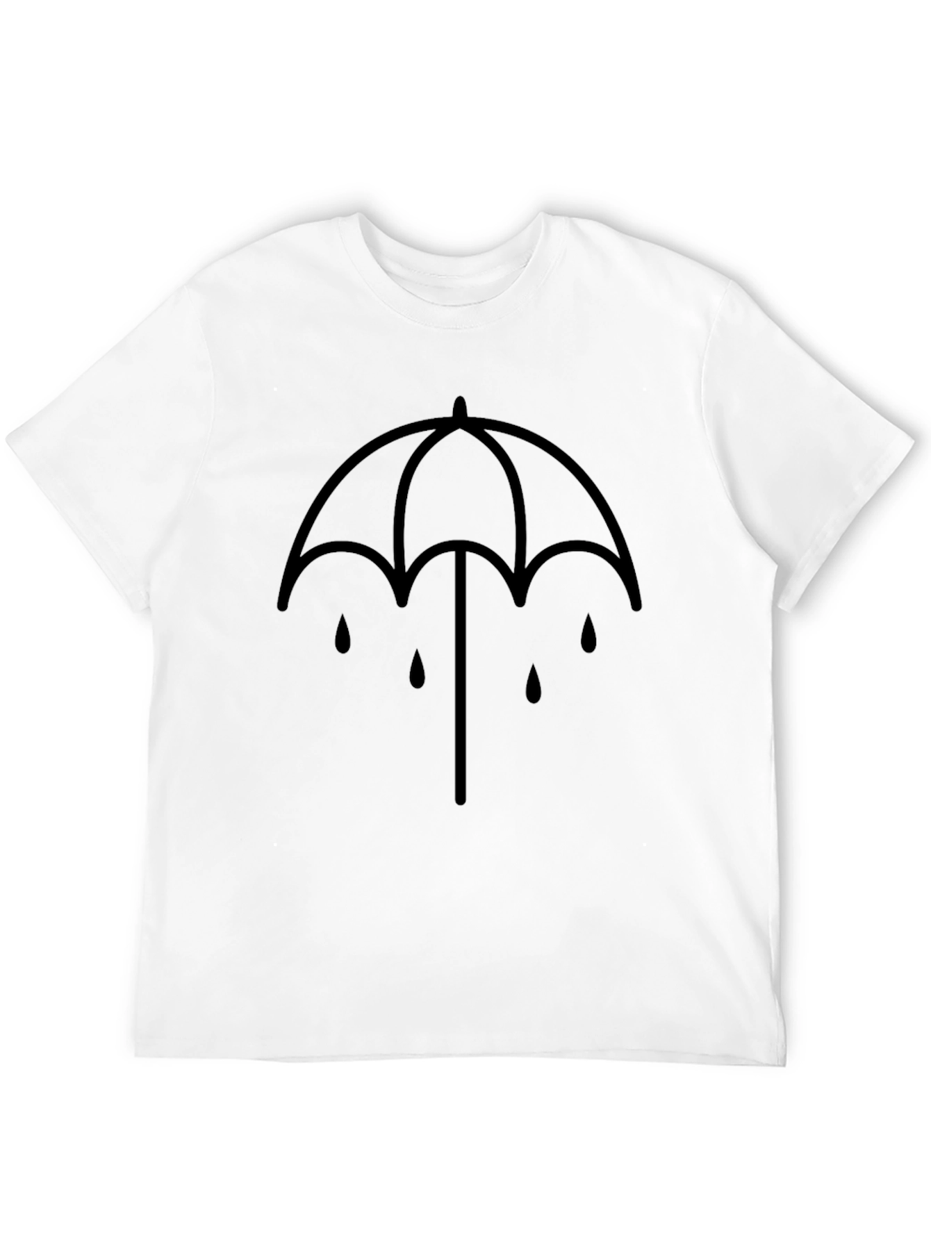 Umbrella Drip Graphic T-Shirt - Black