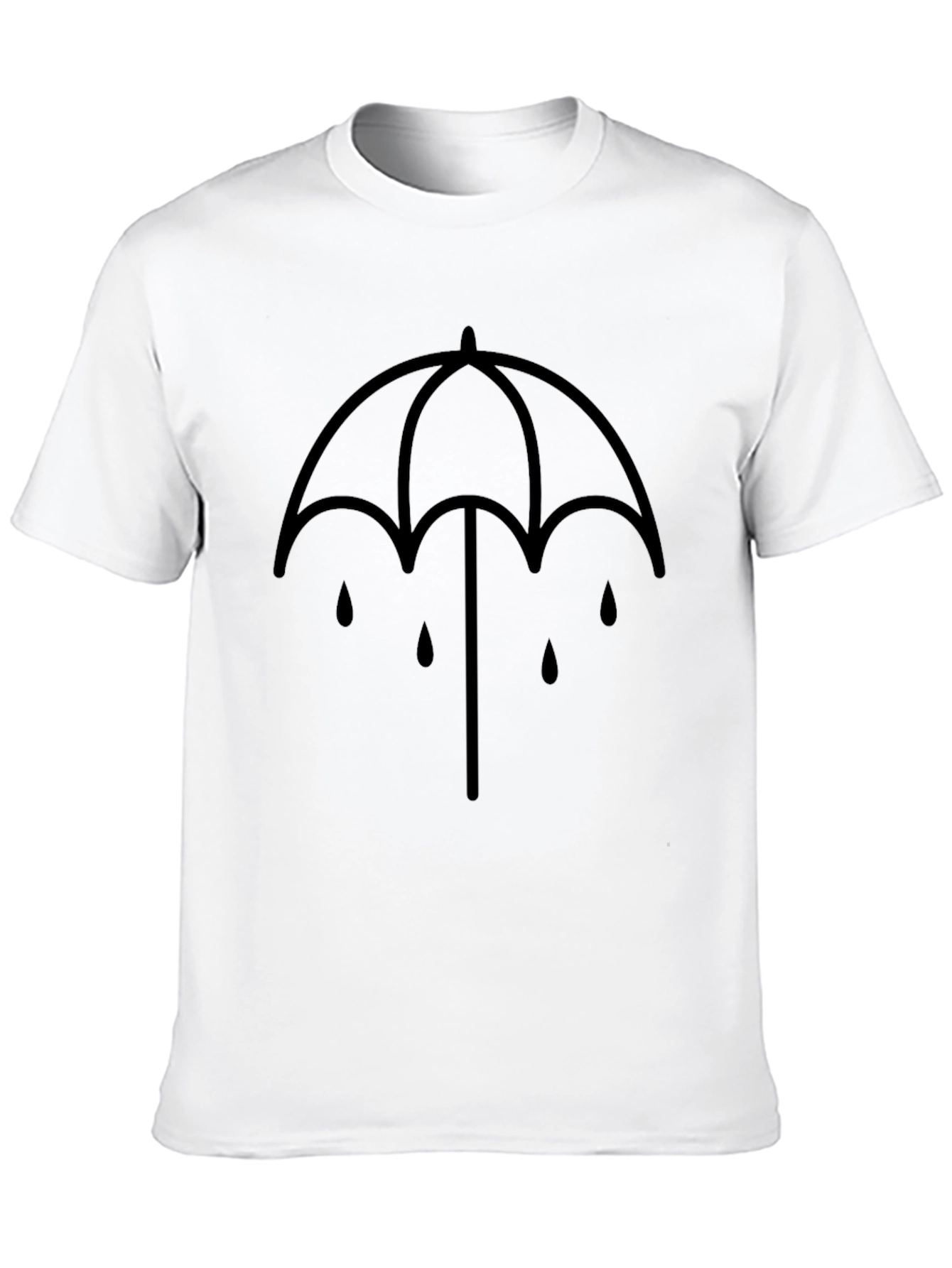 Umbrella Drip Graphic T-Shirt - Black
