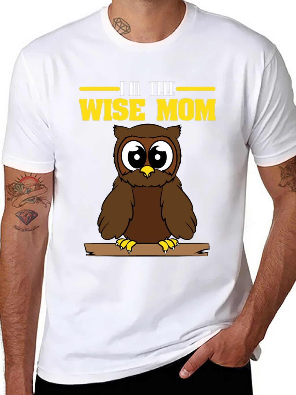 Wise Mom Owl Graphic T-Shirt