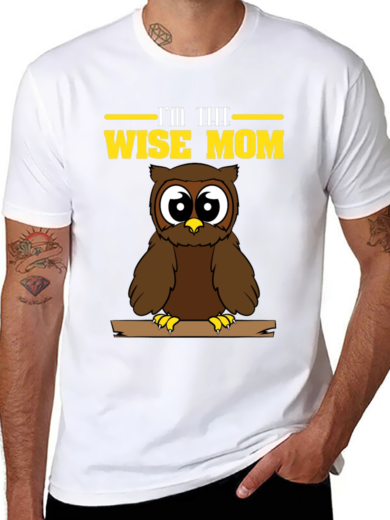 Wise Mom Owl Graphic T-Shirt