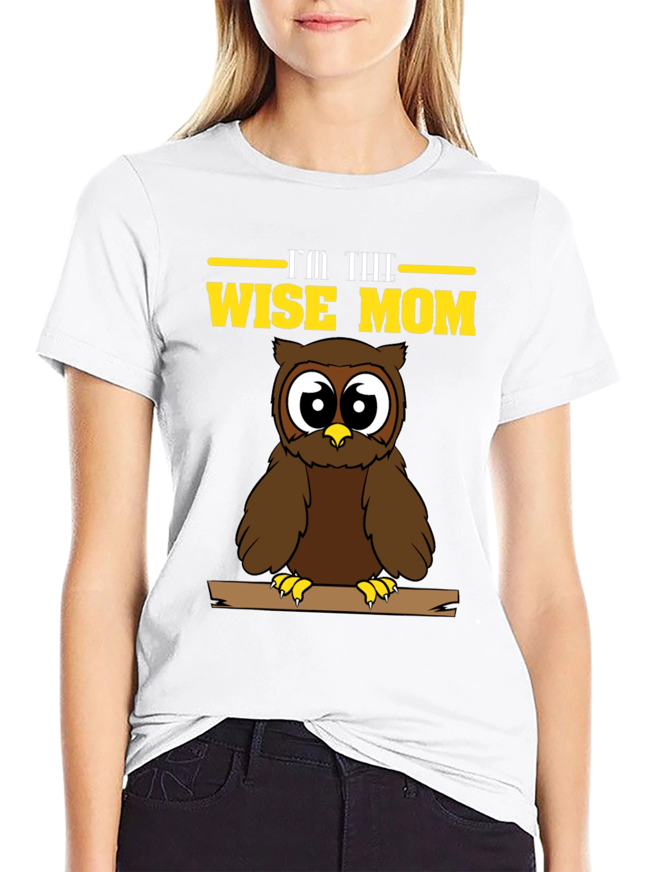 Wise Mom Owl Graphic T-Shirt