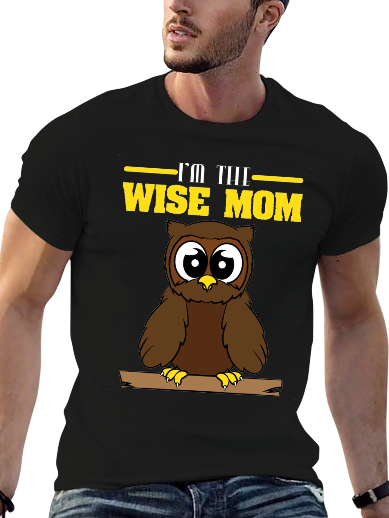 Wise Mom Owl Graphic T-Shirt