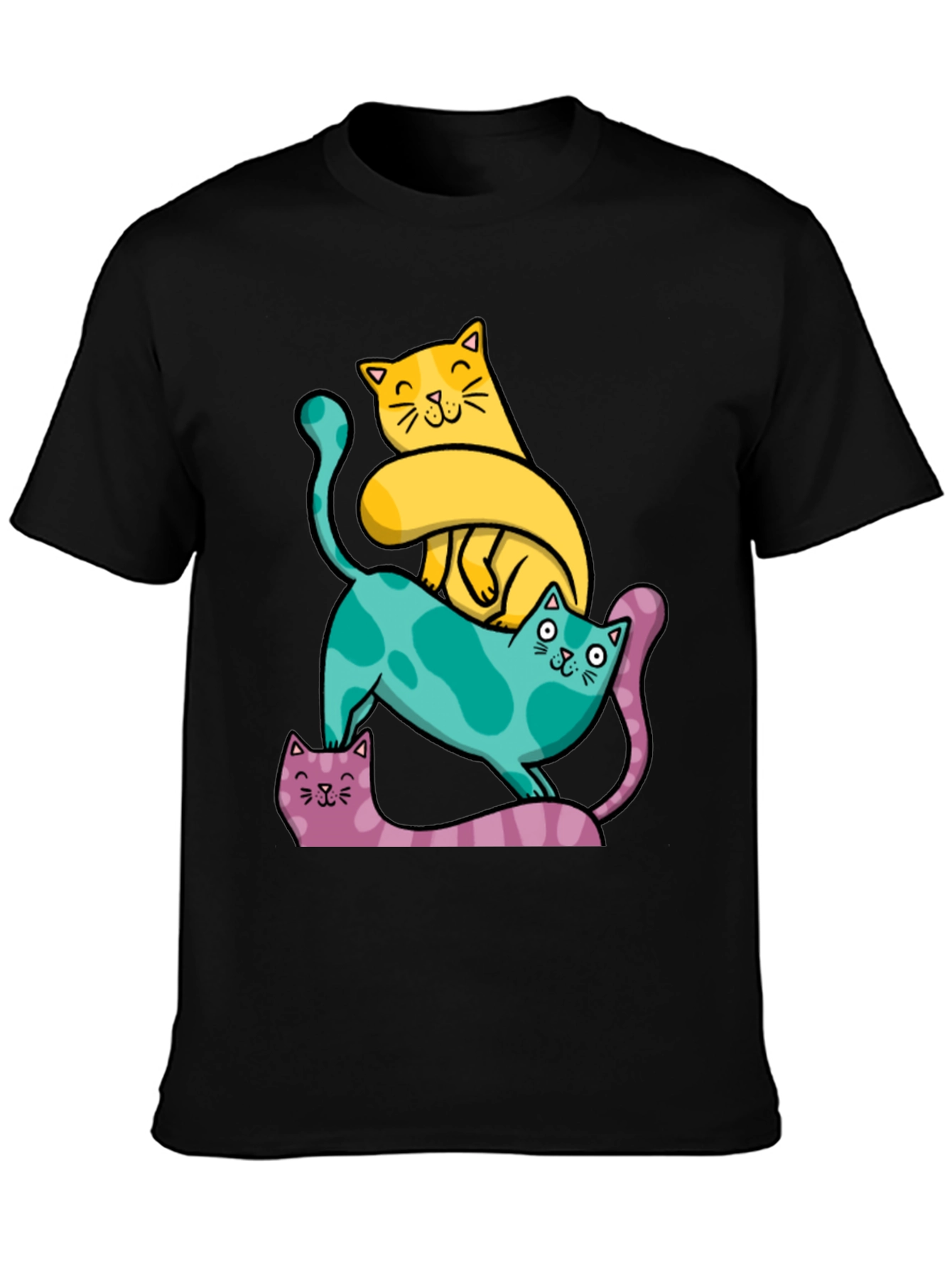 Cute Cats T-Shirt - Whimsical Design