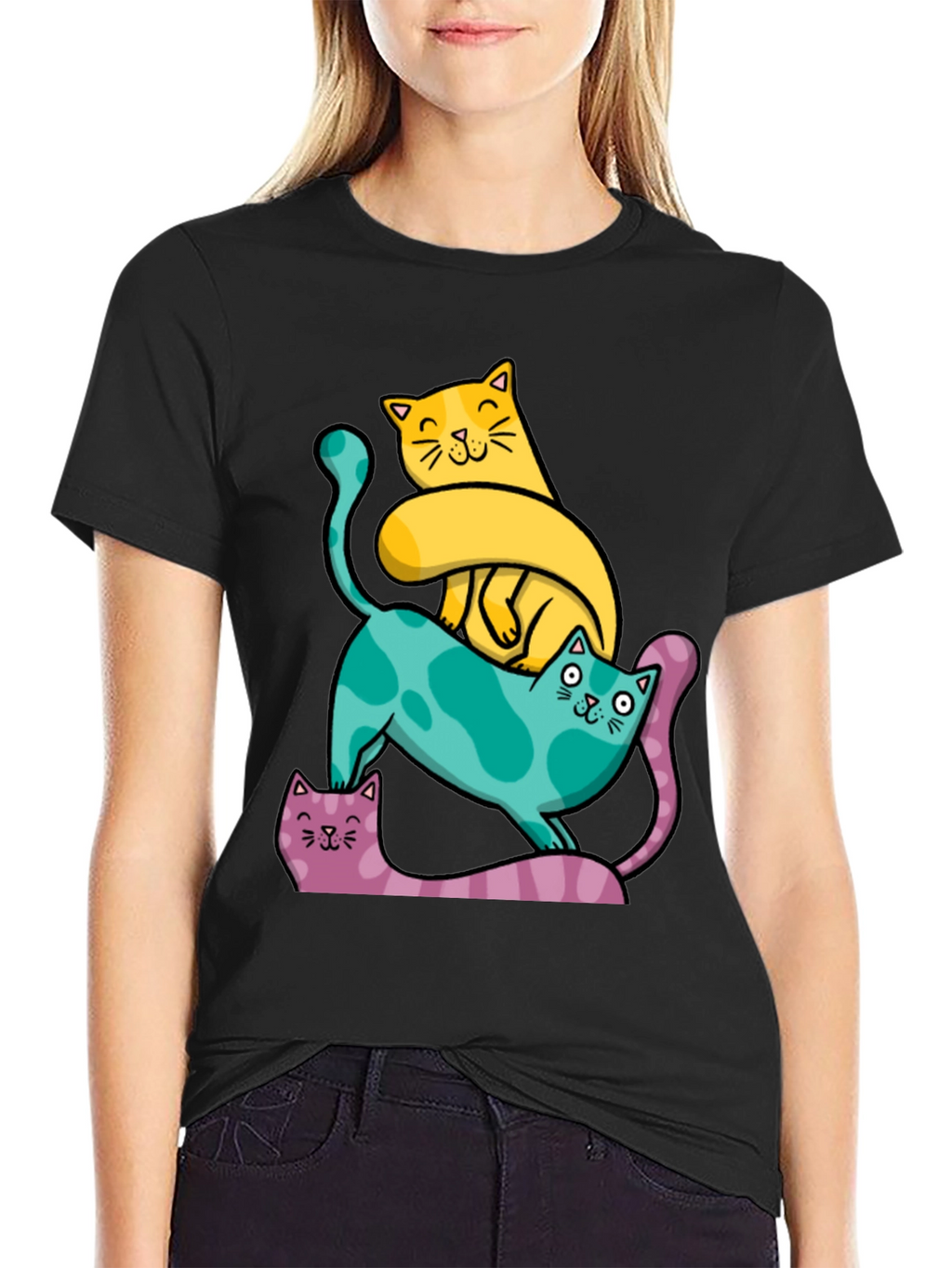 Cute Cats T-Shirt - Whimsical Design