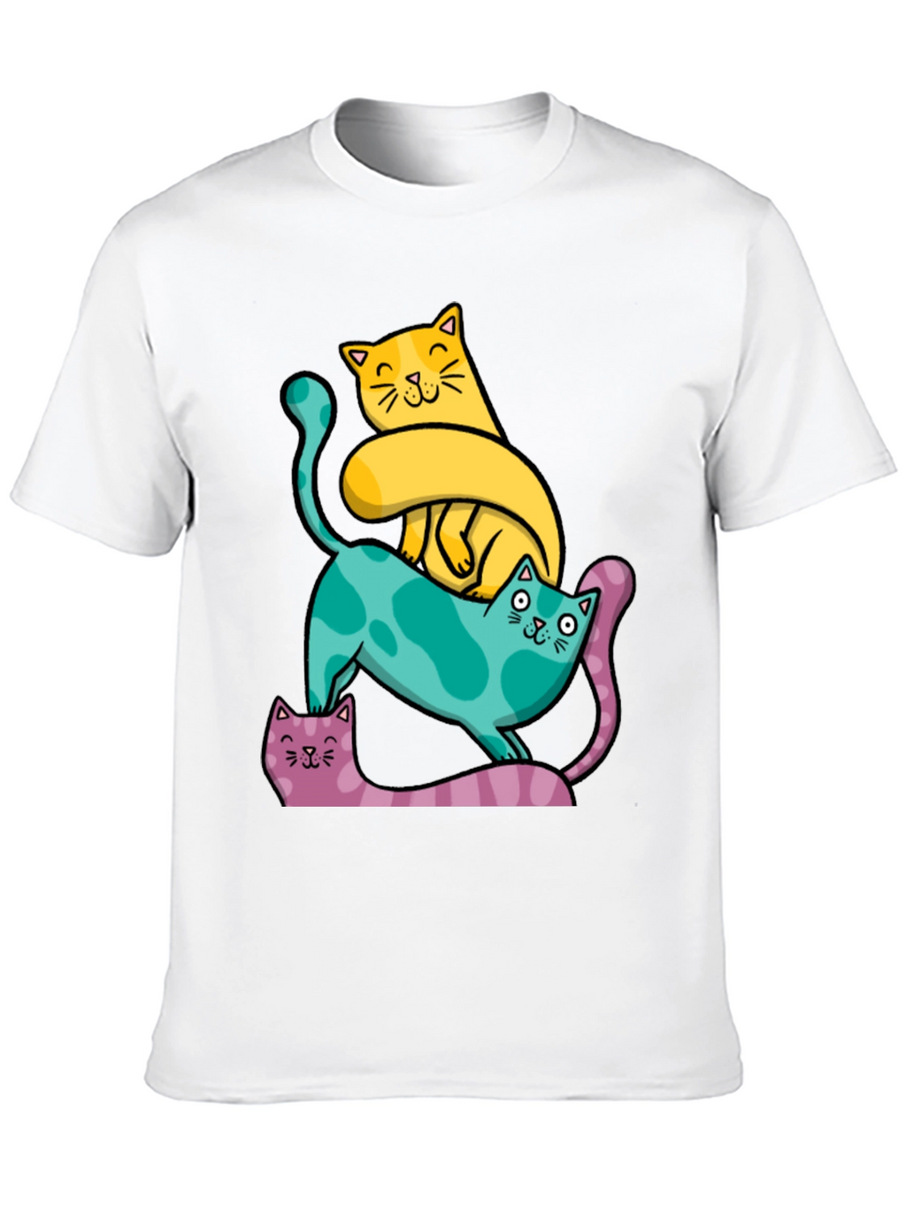 Cute Cats T-Shirt - Whimsical Design