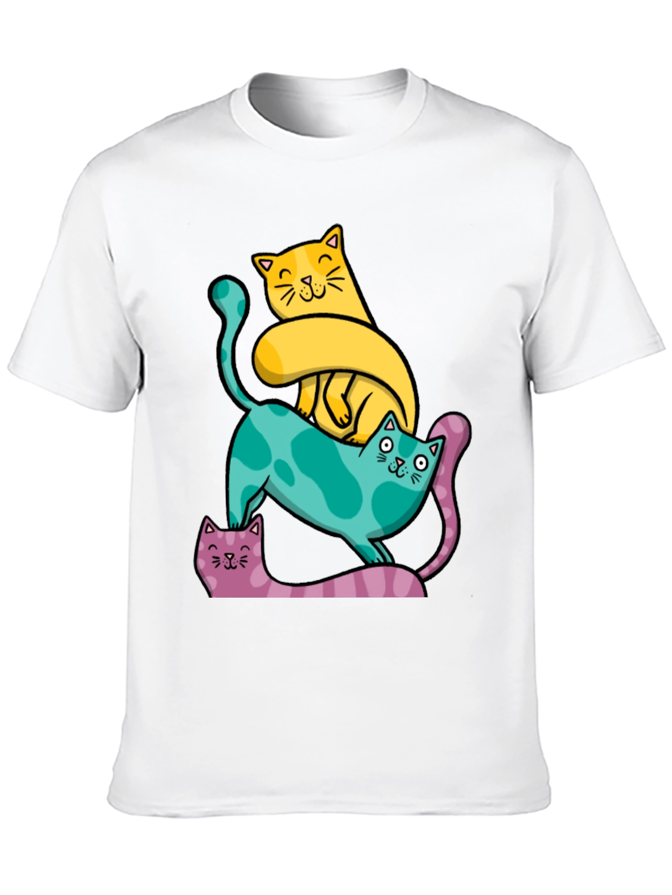 Cute Cats T-Shirt - Whimsical Design