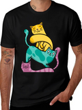 Cute Cats T-Shirt - Whimsical Design