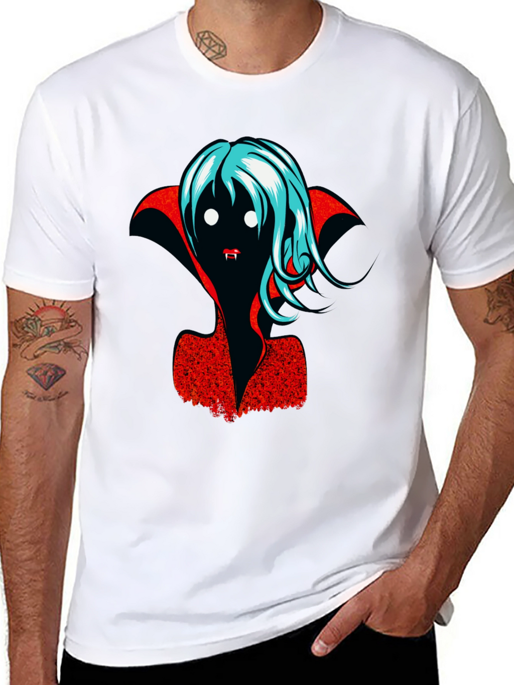 Vampire Graphic T-Shirt - Halloween Fashion