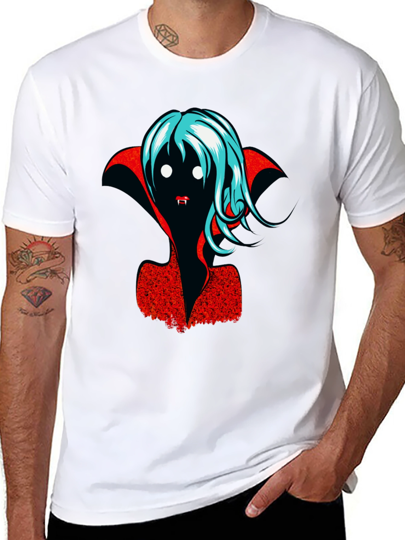 Vampire Graphic T-Shirt - Halloween Fashion