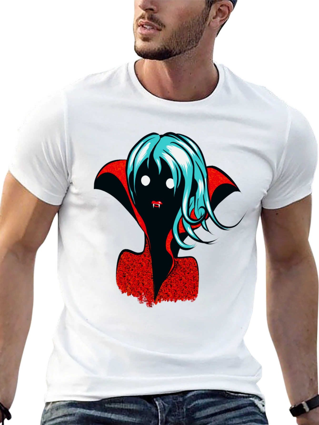 Vampire Graphic T-Shirt - Halloween Fashion